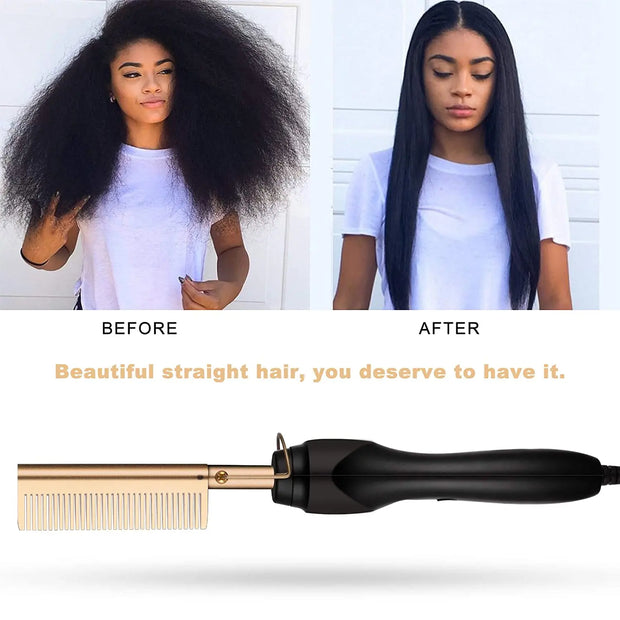 Electric Hot Comb Hair & Beard Straightener