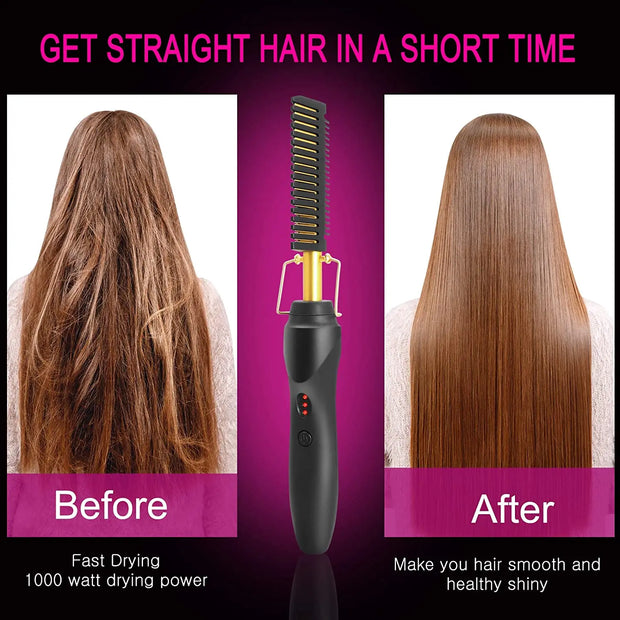 Electric Hot Comb Hair & Beard Straightener
