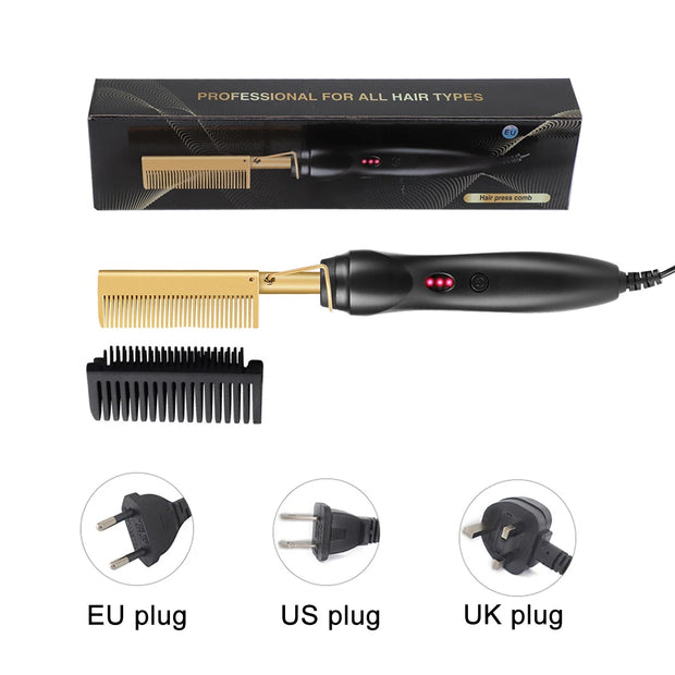 Electric Hot Comb Hair & Beard Straightener