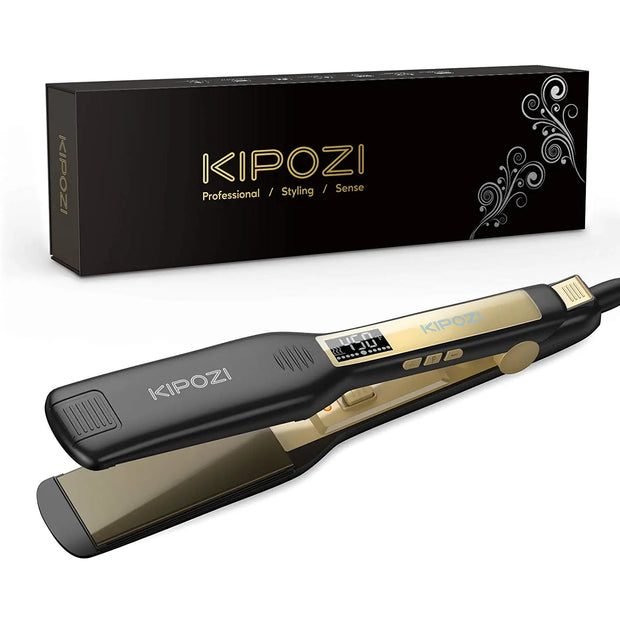 Professional Titanium Hair Straightener LCD Dual Voltage