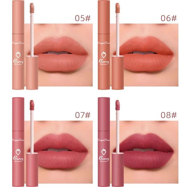 Flüssiger Lippenstift, langanhaltend, matt, samtig, wasserfest