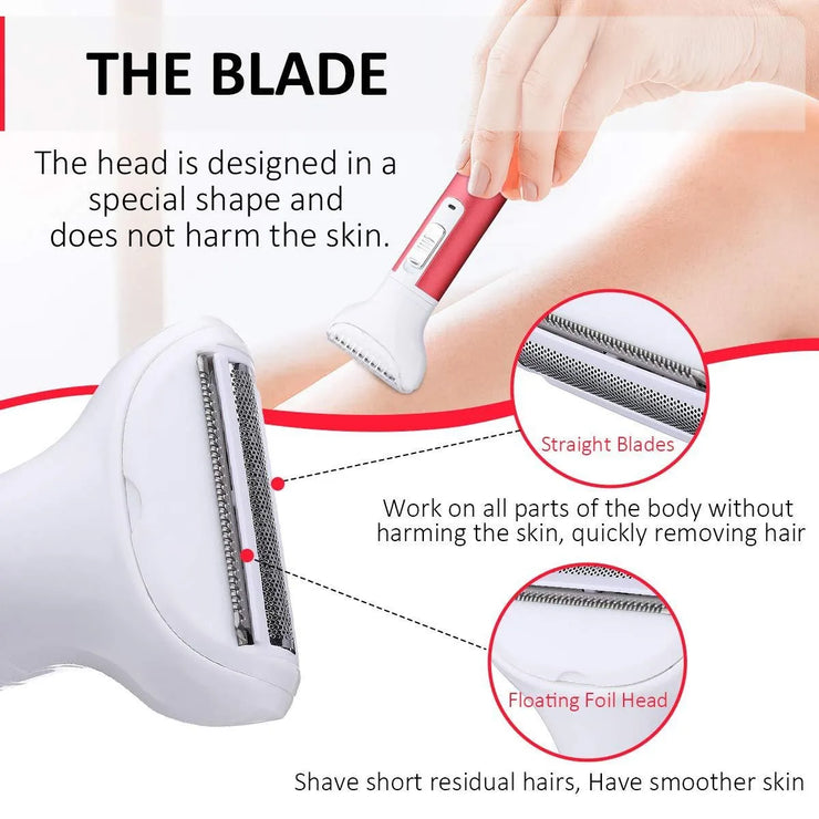 Elektrischer Damenrasierer All-in-One Intimpflege-Trimmer