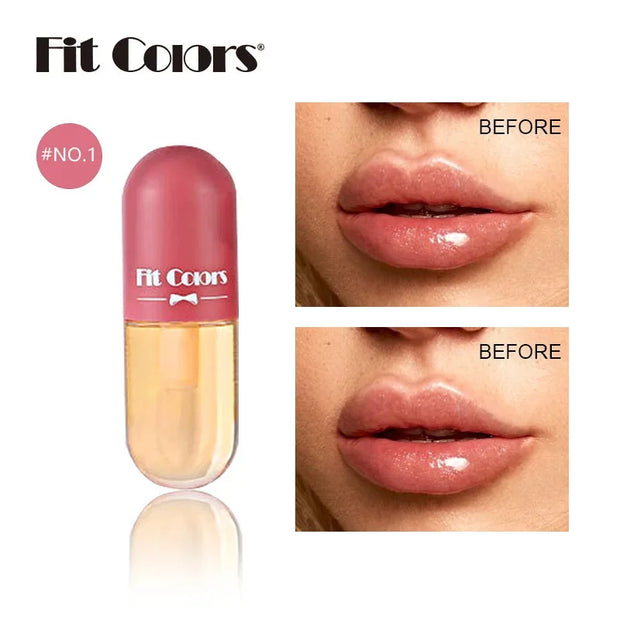 Lippenbalsam in Minikapseln, feuchtigkeitsspendender, aufpolsternder Gloss