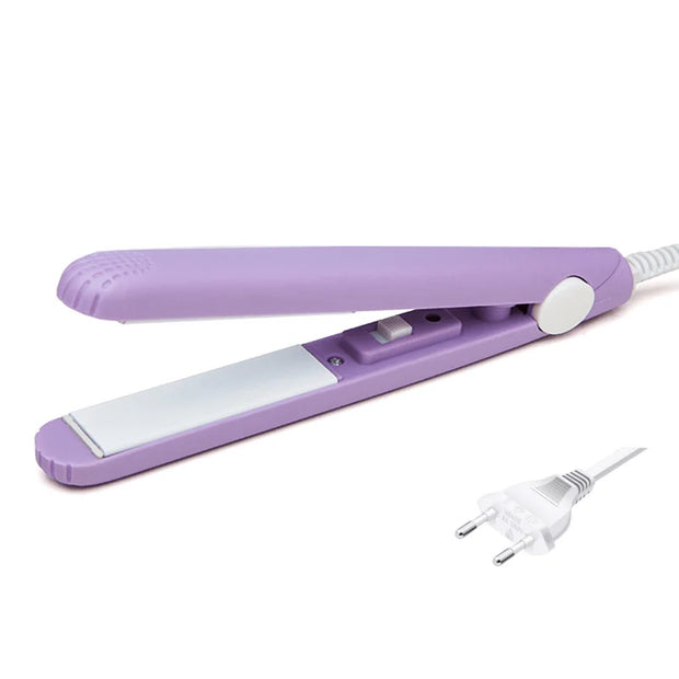 Mini Hair Straightener Ceramic Quick Heat for Bangs & Curls