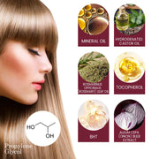 Hair Growth Oil Anti Hair Loss Spray ingredients include red onion bulb extract, castor oil, rosemary oil, tocopherol, and propylene glycol.