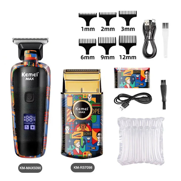 Rechargeable Graffiti Hair Clipper Professional Trimmer