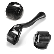 Beard Growth Kit mit Microneedle Roller für dichteren, volleren Bart. Schwarzer Dermaroller mit feinen Nadeln zur Bartpflege und Hautstimulation.