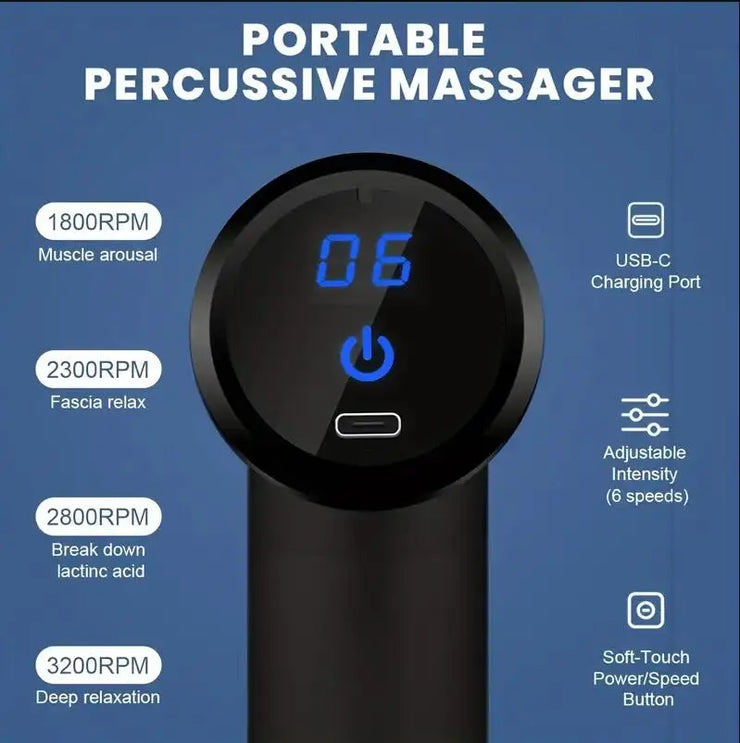 Mini-Muskelmassagepistole, tragbares Tiefengewebemassagegerät