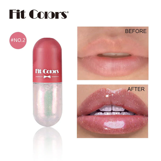 Lippenbalsam in Minikapseln, feuchtigkeitsspendender, aufpolsternder Gloss