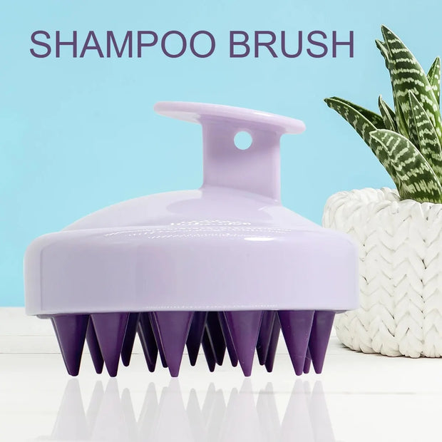 Shampoobürste für die Kopfhautmassage aus Silikon