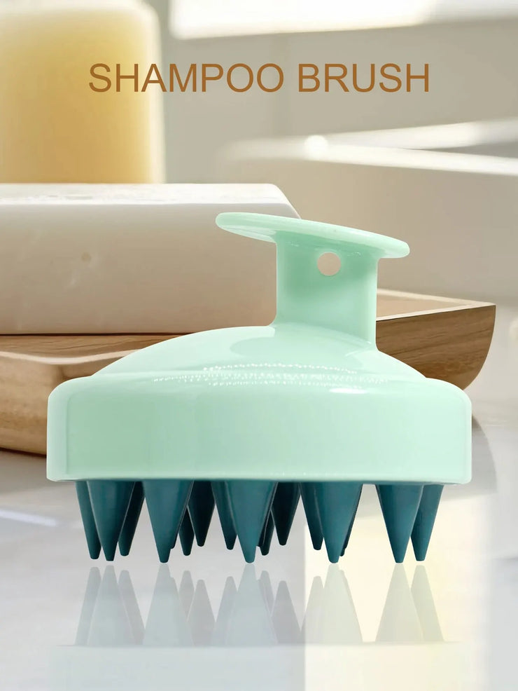 Shampoobürste für die Kopfhautmassage aus Silikon