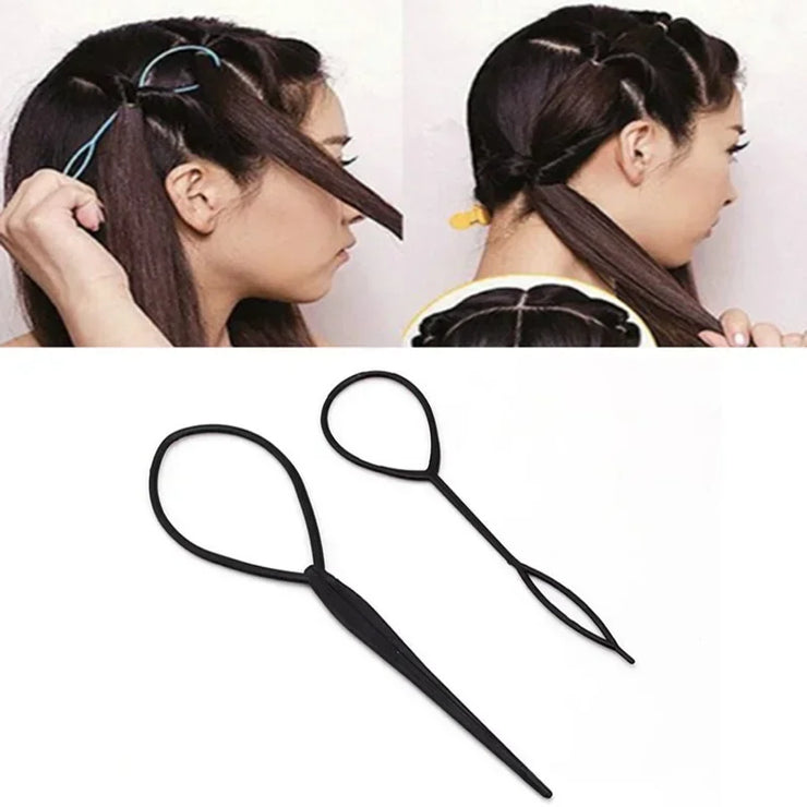 Magic Topsy Tail Haarwerkzeug Kunststoffschlaufe für Zöpfe und Pferdeschwänze