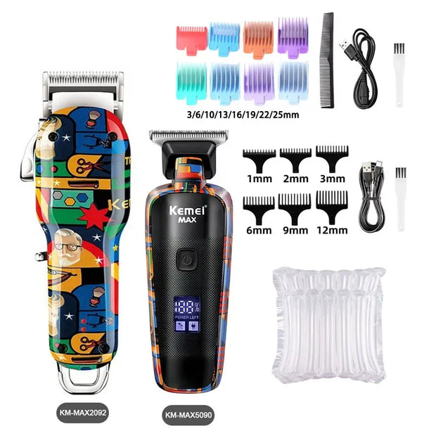 Rechargeable Graffiti Hair Clipper Professional Trimmer