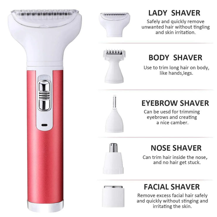 Elektrischer Damenrasierer All-in-One Intimpflege-Trimmer