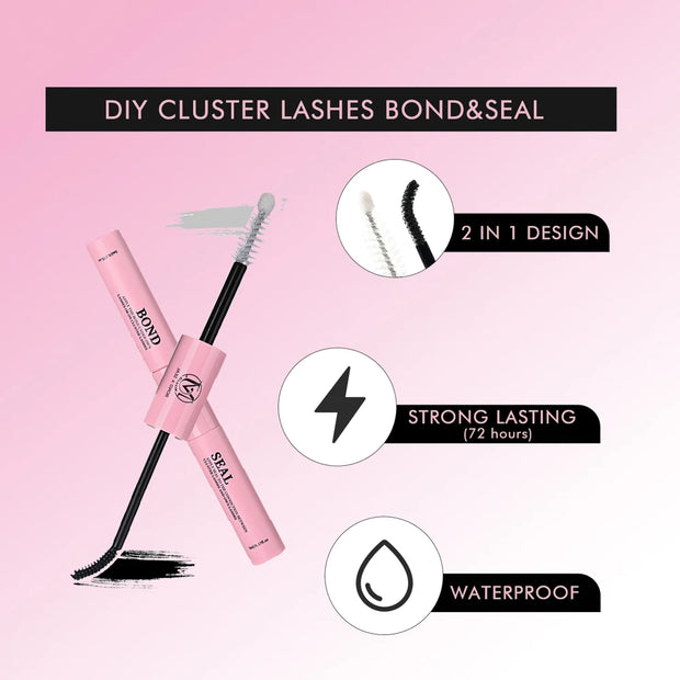 DIY Lash Extension Kit 200 Clusters with Bond and Seal
