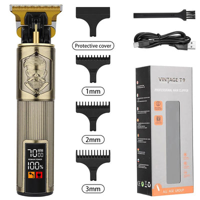 Vintage Electric Hair Clipper Dragon Carving Trimmer