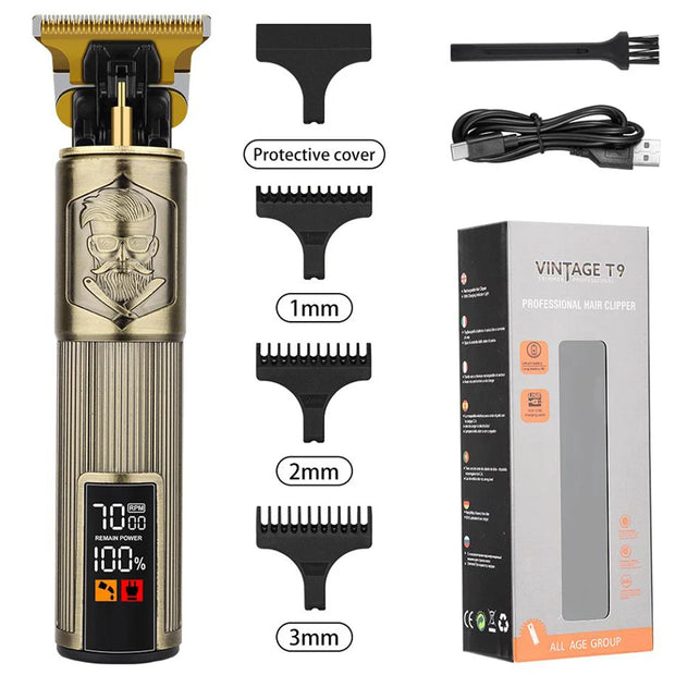 Vintage Electric Hair Clipper Dragon Carving Trimmer