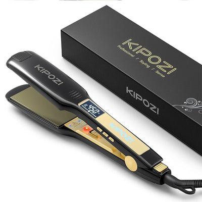 Professional Titanium Hair Straightener LCD Dual Voltage