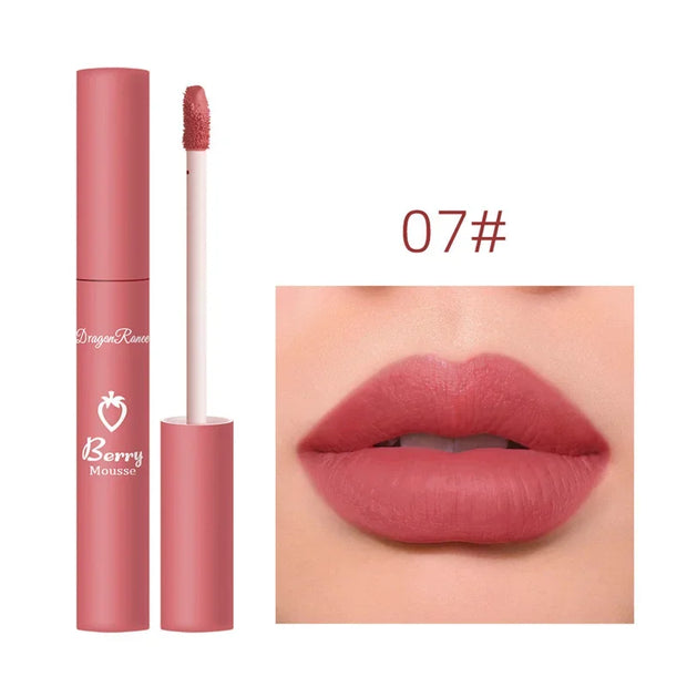 Flüssiger Lippenstift, langanhaltend, matt, samtig, wasserfest