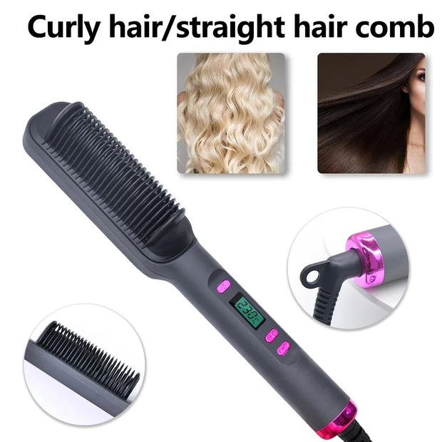 Electric Hot Comb Anti Scald Straightening Brush