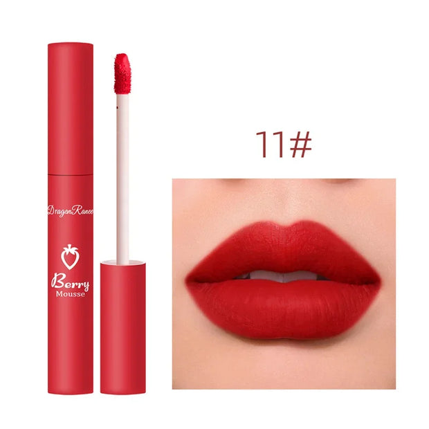 Flüssiger Lippenstift, langanhaltend, matt, samtig, wasserfest