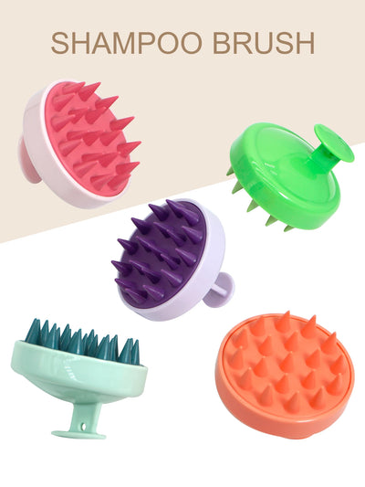 Shampoobürste für die Kopfhautmassage aus Silikon