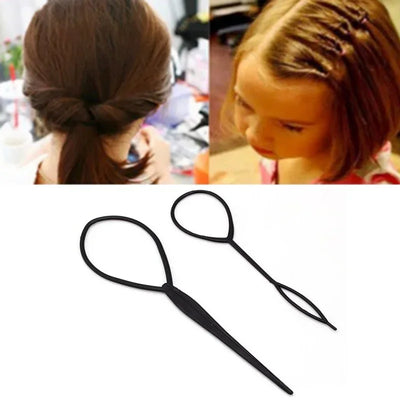 Magic Topsy Tail Haarwerkzeug Kunststoffschlaufe für Zöpfe und Pferdeschwänze