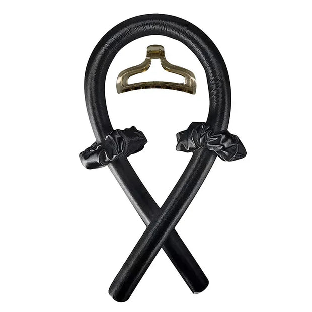 Hitzefreies Lockenstab-Stirnband aus Seide für weiche Locken ohne Hitze