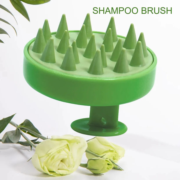 Shampoobürste für die Kopfhautmassage aus Silikon