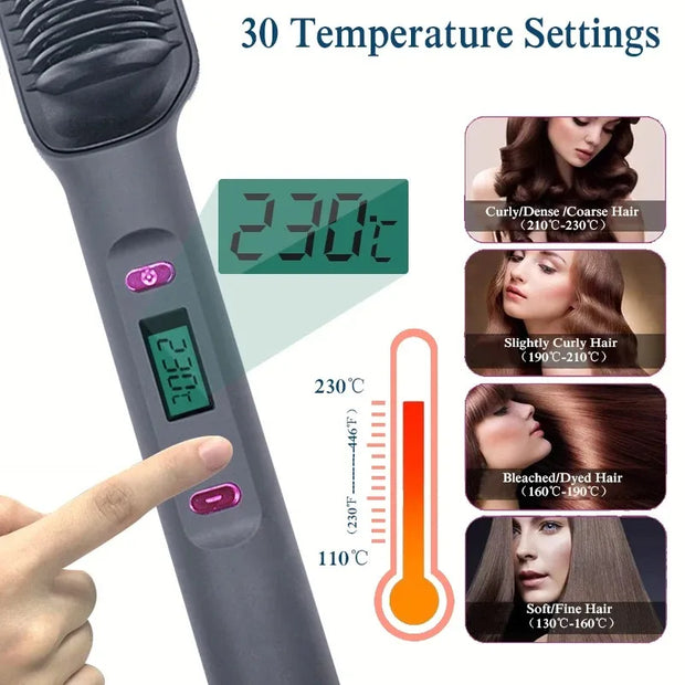 Electric Hot Comb Anti Scald Straightening Brush