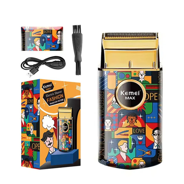 Rechargeable Graffiti Hair Clipper Professional Trimmer