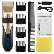 Professional USB Hair Clipper Ceramic Blade Trimmer