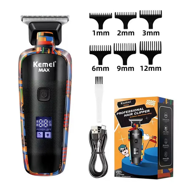Rechargeable Graffiti Hair Clipper Professional Trimmer