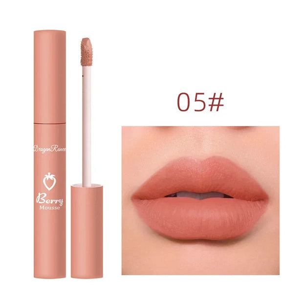 Flüssiger Lippenstift, langanhaltend, matt, samtig, wasserfest