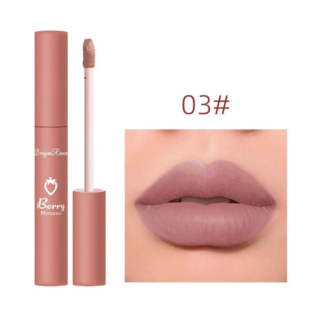 Flüssiger Lippenstift, langanhaltend, matt, samtig, wasserfest