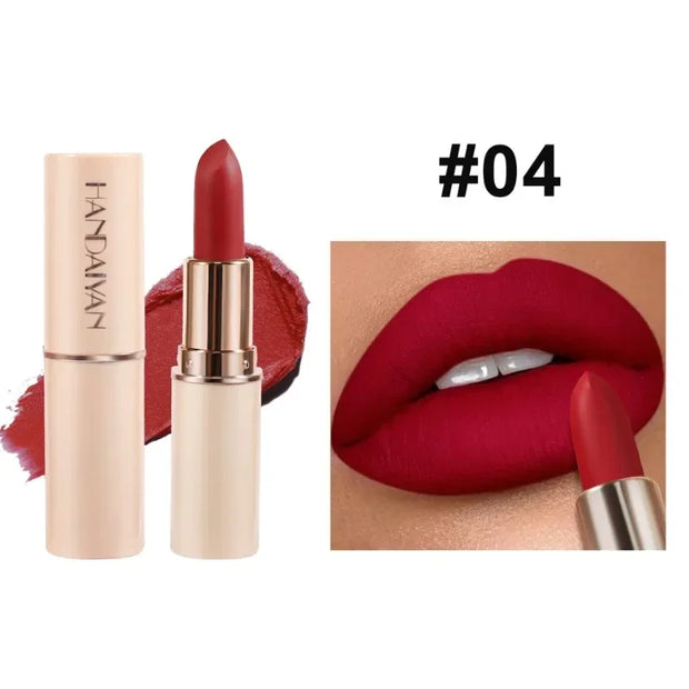 Deep Red Matte Lipstick Waterproof Non Stick Velvet