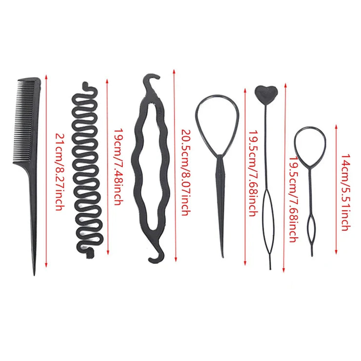Magisches Haarstyling-Set, DIY-Flecht- und Dutt-Tools