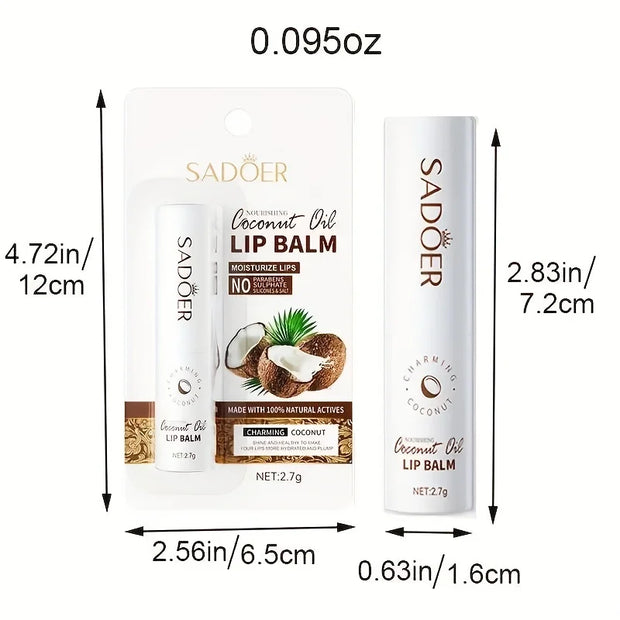 Kokosnuss-Lippenbalsam, nährende, feuchtigkeitsspendende Tagespflege