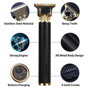 Professional Wireless Hair Clipper & Beard Trimmer for Men