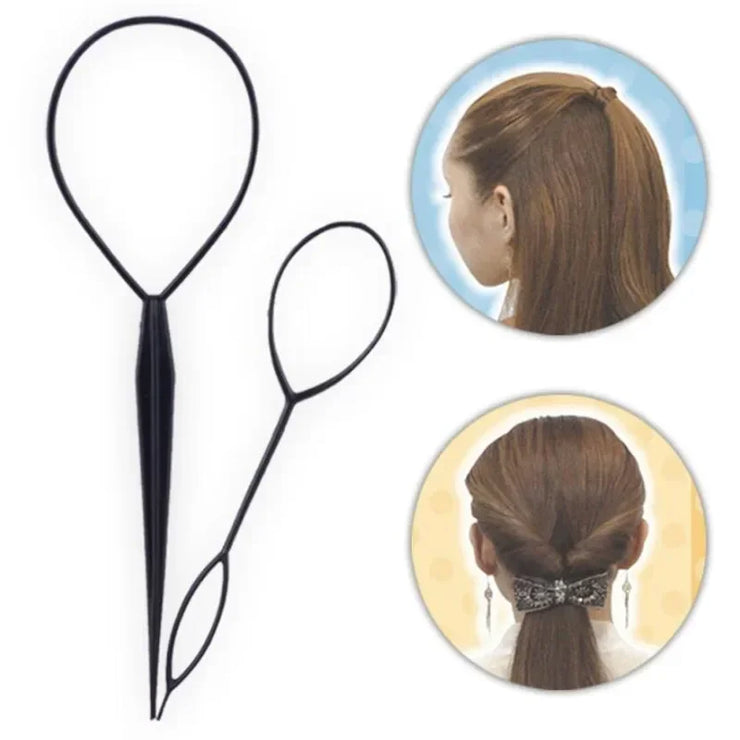 Magic Topsy Tail Haarwerkzeug Kunststoffschlaufe für Zöpfe und Pferdeschwänze