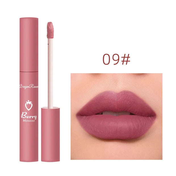 Flüssiger Lippenstift, langanhaltend, matt, samtig, wasserfest