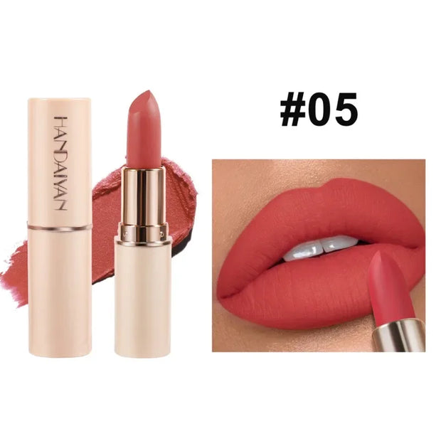 Deep Red Matte Lipstick Waterproof Non Stick Velvet