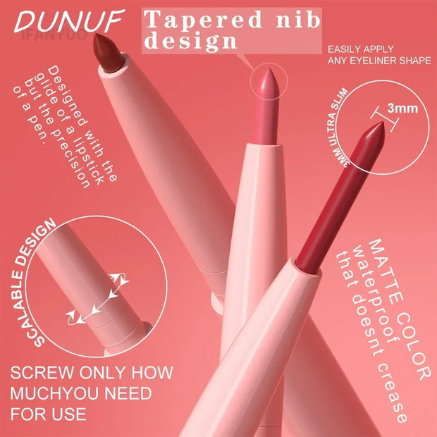 Tapered Lip Liner Pencil Langanhaltender, matter, wasserfester Lipliner