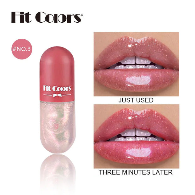Lippenbalsam in Minikapseln, feuchtigkeitsspendender, aufpolsternder Gloss
