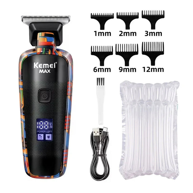 Rechargeable Graffiti Hair Clipper Professional Trimmer