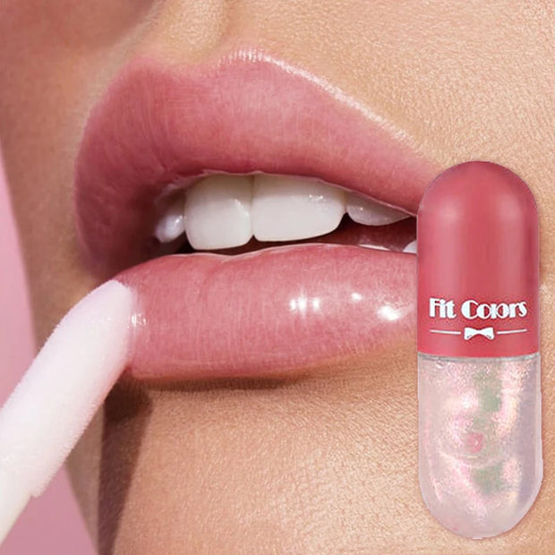 Lippenbalsam in Minikapseln, feuchtigkeitsspendender, aufpolsternder Gloss