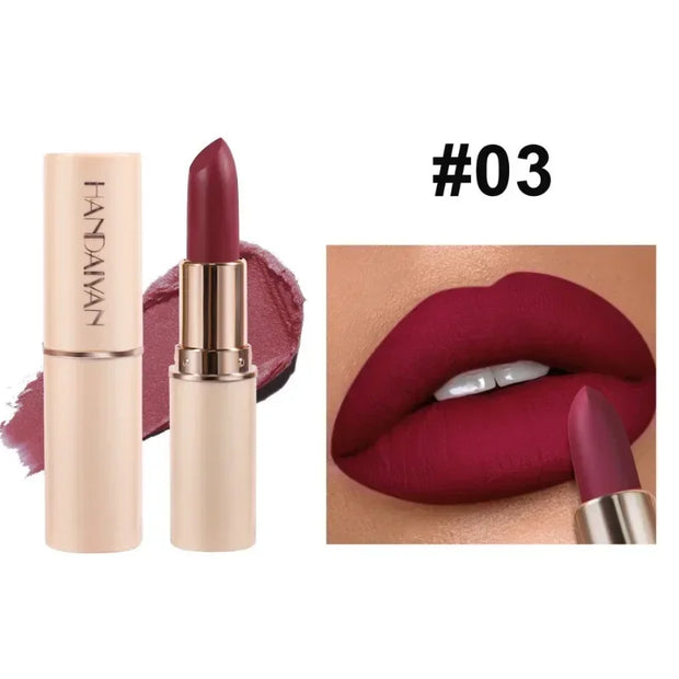 Deep Red Matte Lipstick Waterproof Non Stick Velvet