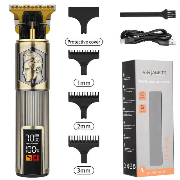 Vintage Electric Hair Clipper Dragon Carving Trimmer