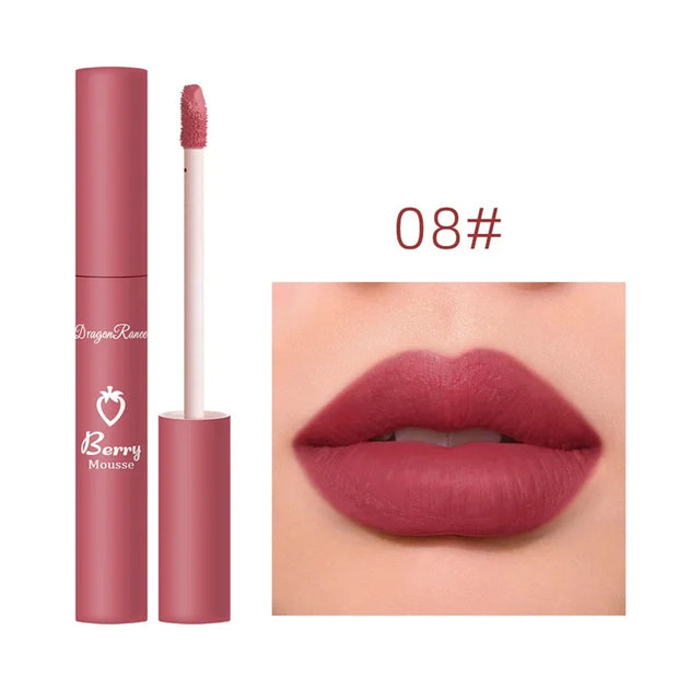 Flüssiger Lippenstift, langanhaltend, matt, samtig, wasserfest