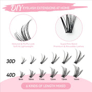 DIY Lash Extension Kit 200 Clusters with Bond and Seal